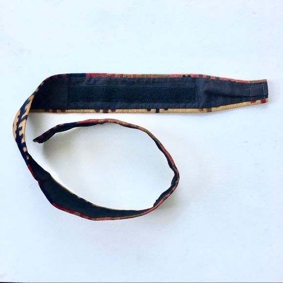Vintage Twist Tapestry Fabric Belt Velcro Fastener - Picture 4 of 8